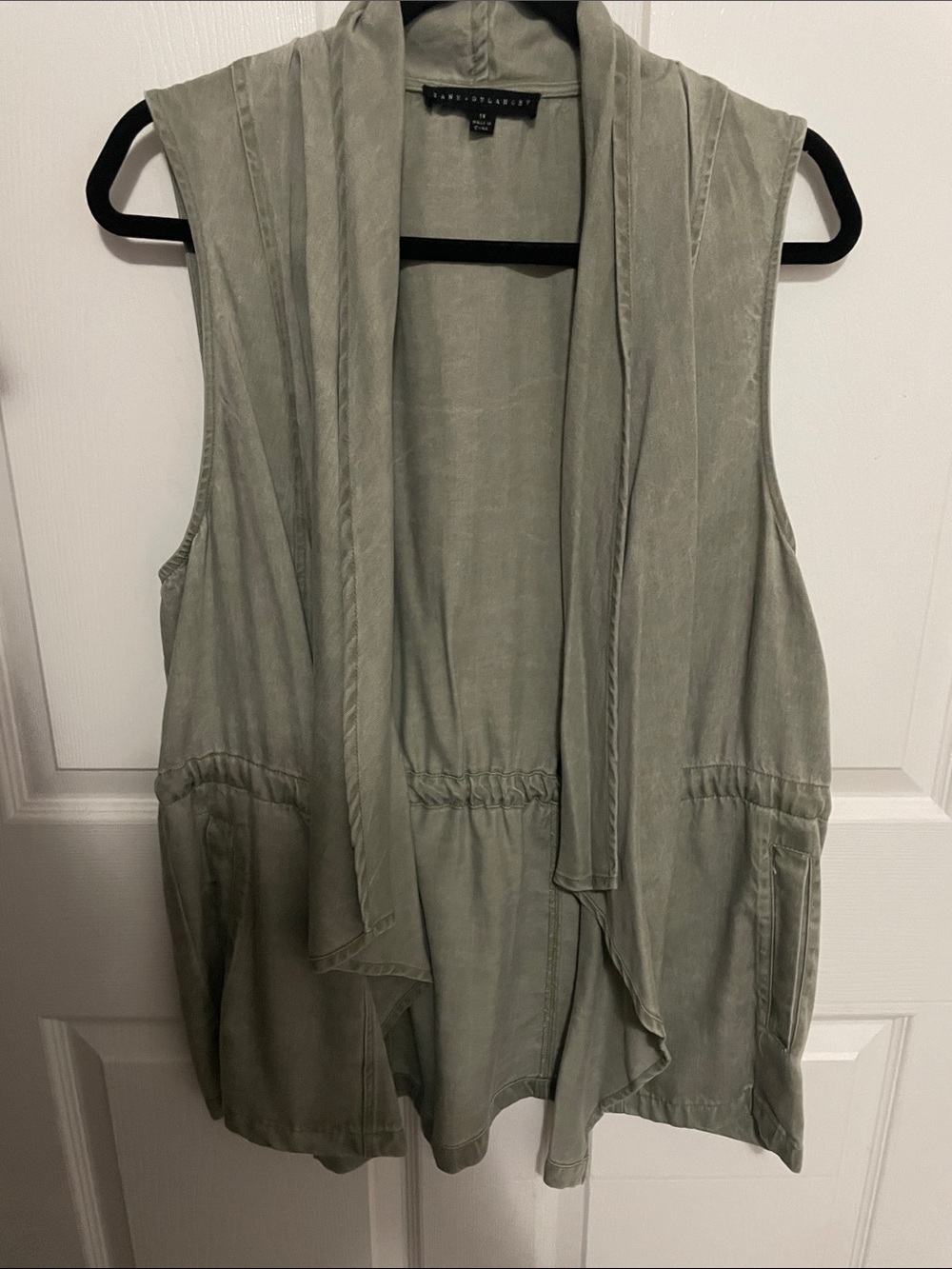 Jane and Delancey Sage Draped Sleeveless Open-Front Vest